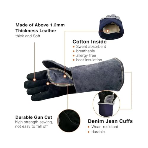 Guantes de soldadura y ropa protectora térmica para horno y barbacoa 4