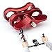 BGNing 1inch Diving Lights Ball Butterfly Clip Underwater Tripod Clamp 2 Mount Hole Clamp Adapter for Underwater Diving Light Arm System (Red)