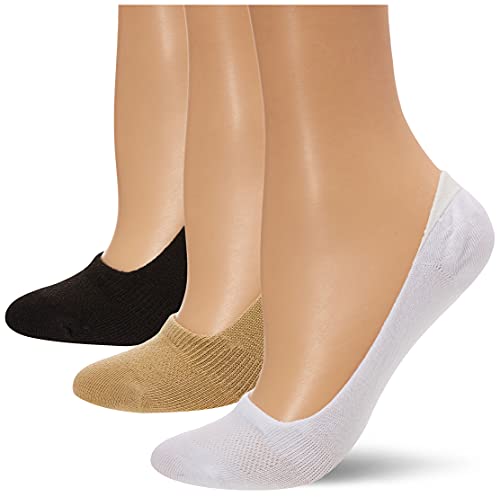Hanes Women s 6-Pack Invisible Comfort Ballerina Liner, Grey Wardrobe, Shoe Size: 5-9