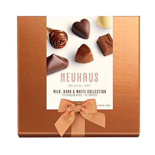 Neuhaus Belgian Chocolate Classic Discovery Collection Small – 12 Timeless Neuhaus Pieces Assorted Milk, White & Dark Chocolate Pralines – Gourmet Chocolate Gift #TOP1
