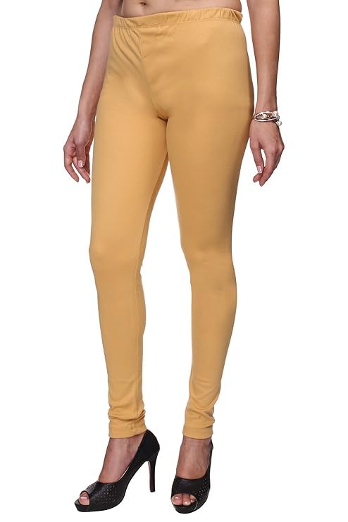 Image of Women's Premium Stretchable Cotton Leggings | Soft Slim Fit Ankle Length Churidar Pants for Casual, Ethnic, Office & Daily Comfortable Wear (Pack of 1)
