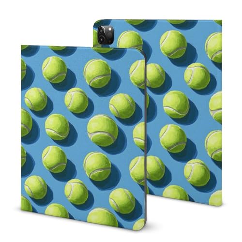 Coque iPad Pro 11 verte avec porte-crayon et support à imprimé baseball abstrait