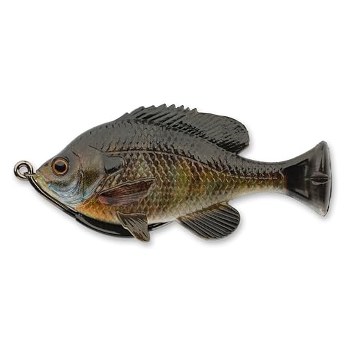 Savage Gear Pulse Tail Bluegill Loosebody Fishing Bait, 1 1/4 oz, Bluegill, Realistic Contours, Colors & Movement, Durable Construction, Heavy-Duty Weighted Fishing Hook, 100% Weedless