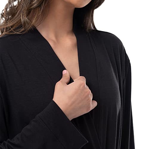 Fruit Of The Loom Women's Breathable Robe, Black, X-Large #TOP2