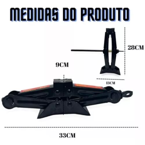 Macaco Mecânico Manual Sanfona Levanta Carro Passeio 1 Ton 1000 Kg Universal