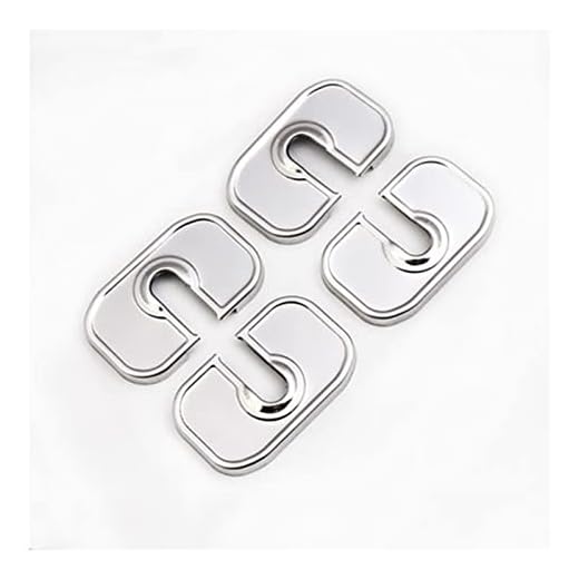 JUSTHUI Bil styling dörrlås täcke fodral Auto emblems klistermärken passar for Tesla modell S x Biltillbehör billåsskydd (Color : SILVER)