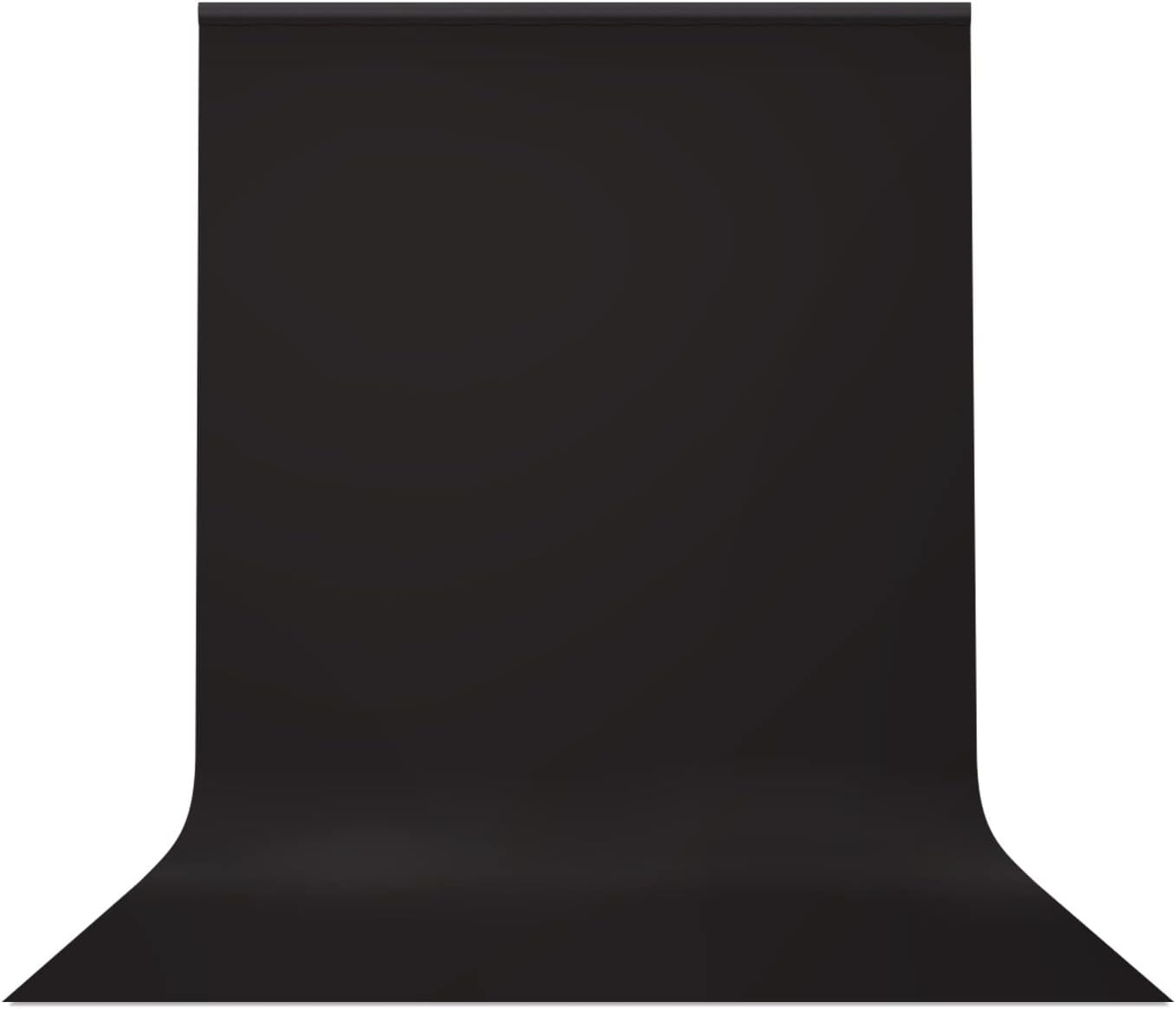 JS JULIUS STUDIO 10 x 20 Ft. Black Photo Backdrop Background for Photography, Video, and Content Creation Polyester Black Muslin Backdrop, JSAG785