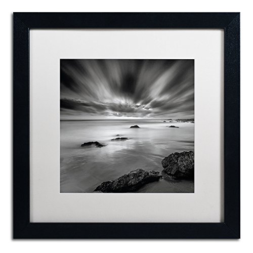Dusk Artwork Mark Scheffer in White Matte and Black Frame, 16 by 16-Inch