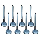 Cabilock Sichere Thekenkugelschreiber mit Sockel und Kette 8 Stück pack Schwarze Unterschriftenstifte für Empfang Büro und Gästebuch Tischhalterung mit Klebefläche Wasserfest Langlebig