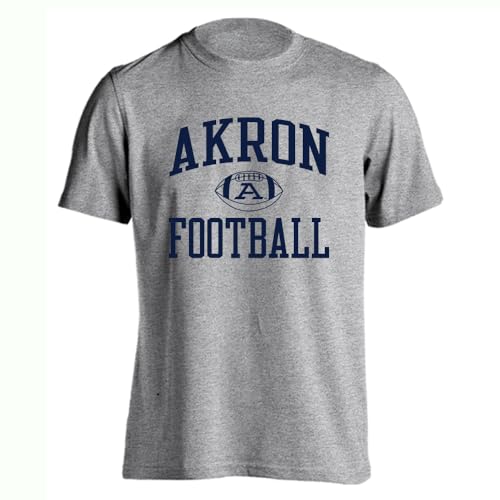 Sport Your Gear University of Akron Zips Football Game Day Traditions Short Sleeve T-Shirt Athletic Heather XL– Officially Licensed Collegiate Fan Tee – Akron Apparel