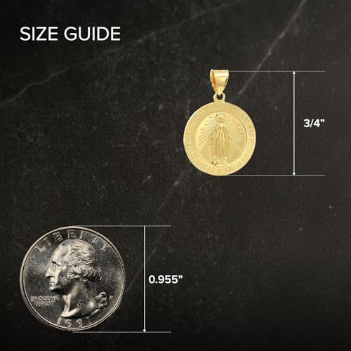 Virgin Mary Medal on display