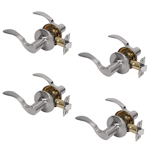 Dynasty Hardware MON-82-US15 Monterey Lever Passage Set, Satin Nickel, Contractor Pack (4 Pack)
