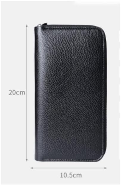 VIDI Pu Leather Long Wallet Men's Zipper Large Capacity
