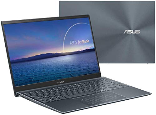 Image of ASUS ZenBook 13 Ultra-Slim Laptop, 13.3 inch FHD NanoEdge Bezel Display, Intel Core i7-1065G7, 8GB LPDDR4X RAM, 512GB PCIe SSD, NumberPad, Thunderbolt, Wi-Fi 6, Windows 10 Home, Pine Grey, UX325JA-DB71