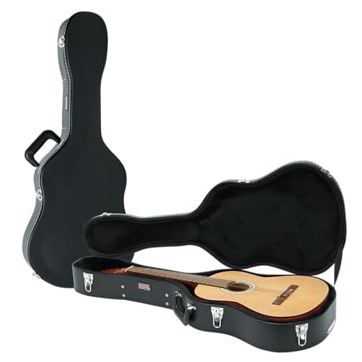 Gator Cases Caja de Madera Deluxe para Guitarras Clásicas; Se ajusta a Guitarras de Nylon Estándar Estilo Estudiante (GW-CLASSIC)