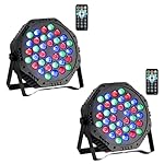 36LED Par Lights DJ Stage Light Corded RGB with Sound Activated Control Uplighting for Wedding Party Club Christmas Stage Lighting Apparatus, 2-Packs(DJ - Light)