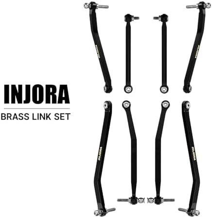 INJORA Black Coating Brass High Clearance Chassis Link for SCX30 - 2