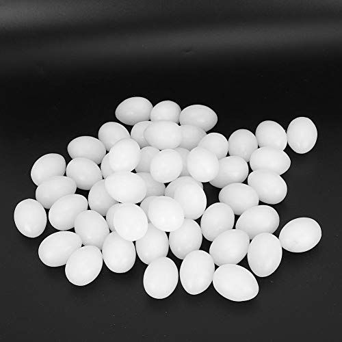 Cikonielf 50Pcs Taubeneier Vollkunststoff Eier Dummy Eier für Tauben Taube Falsche Eier für Luke Zucht Bruthilfe Züchtung Liefert(Solide)