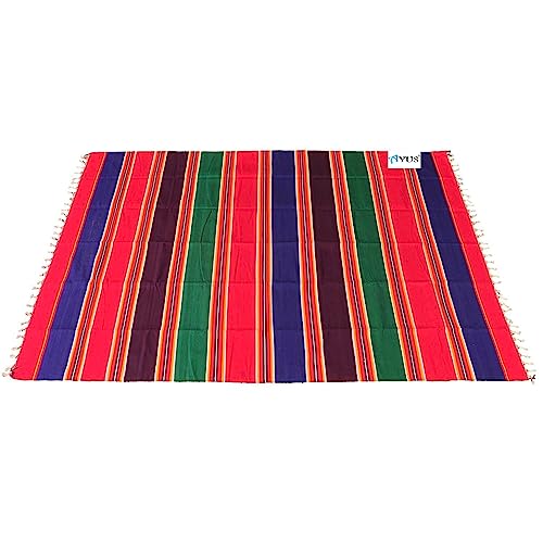 Image of AYUS Solapuri Carpet /Galicha Rug Dari 100% Cotton - 1 (Multicolor Extra Large Size 72 inch x 120 inch or 6 X 10 Feet)