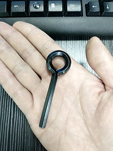 Woodguilin 7/32” Standard Hex Dogging Key With Full Loop, Key-Ring Style Dogging Key Set 7/32 Allen Wrench Key For Push Bar Door Panic Bars, Security Door, Hex Socket，Solid Metal-10 Pack（7/32, Black） #TOP4