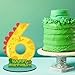Dinosaur 6th Birthday Number Sign Centerpiece Party Supplies Wooden Table Decorations Dinosaur Animal Theme Parties Decorations for Kids Birthday Party Decorations