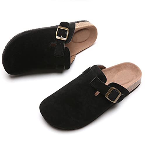 EEUK Sabots de Marche Femme Confort, Chaussures orthopediques Femmes d Hiver fermées Plateforme Pantoufles en liège Semelle Antidérapante Unisex pour l'intérieur et l'extérieur Cover