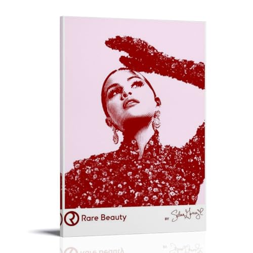 MOXILEN Selena Gomez-Rare Beauty - Póster de película, póster de portada de álbum de música, lienzo moderno, arte de pared, decoración de habitación, 50 x 75 cm, estilo marco