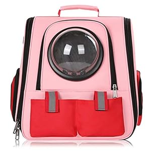 Musite Ventilatie Huisdier Vouwzak Grote Ruimtekat Tas Outwalking Reisdrager Draagbare Ruimte Capsule Ademende Hondentas/Roze