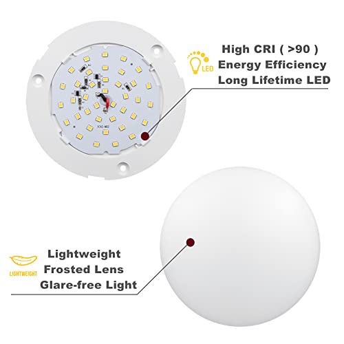 Rv Interior Led Puck Light, 12V Surface Mount Ceiling Dome Light, 12 Volt Overhead Down Light For Camper Van Coach Travel Trailer Boat Truck Caravan Interior Lighting, 4 Pack (4000K Neutral White) #TOP2
