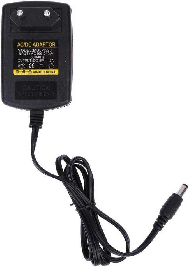 DC15V 2A Adapter AC 100V-240V zu DC 15V Konverter Netzteil Adapter 5,5 x 2,5 mm