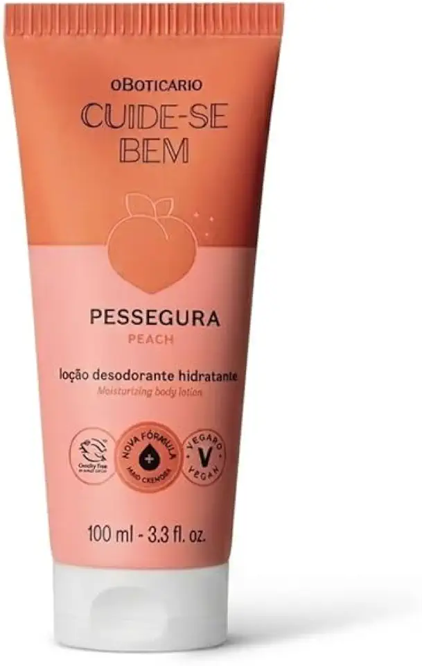 Loção Desodorante Hidratante Corporal Cuide-Se Bem Pessegura 100ml