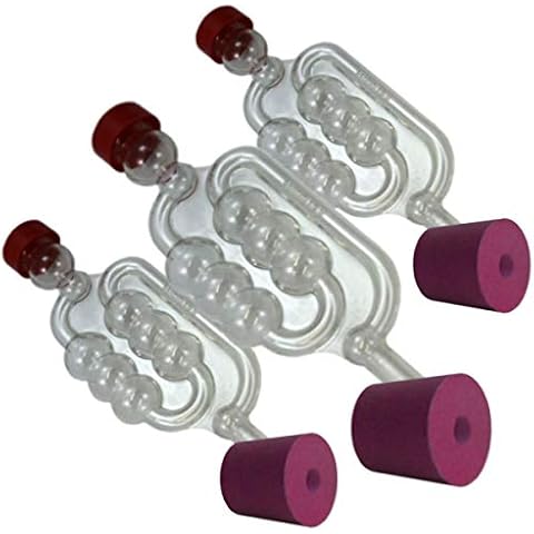 3x Bungs & Bubbler Airlocks - Demijohn Rubber Cork & Air Lock - Beer Wine Cider Cover