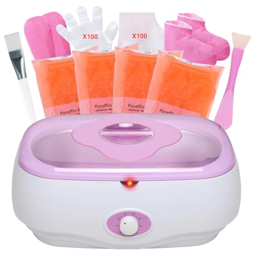 Máquina de cera para manos y pies con hidratación para otoño e invierno - Baño de cera de 5000 ml, kit de calentamiento y hidratación de cera de rápida fusión, disfrute
