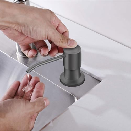 Image of Sink Soap Dispenser, Kichen Sink SoapDispenser, 47 inch Extension Tube kit, Under Sink Soap Dispenser Pump, No Need More Refills (Gray-2 Pack)