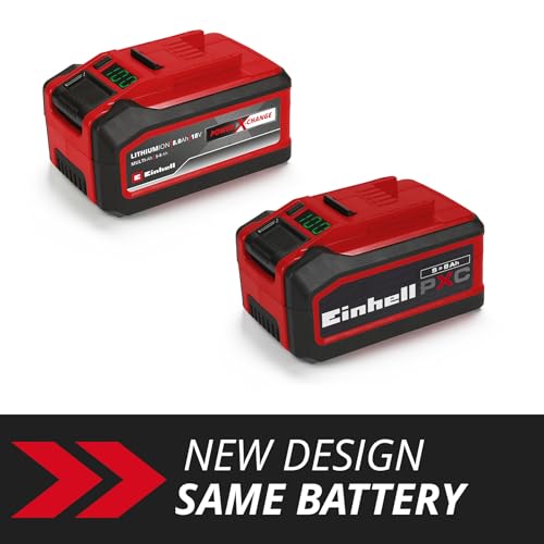 Einhell Power X-Change Plus 18V, 5-8 Ah Multi-Amp Hour Lithium-Ion Battery - Extra Power for Intensive Operation - Universally Compatible with All Einhell PXC Power Tools and Garden Machines