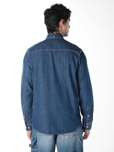 Jack & Jones Men Blue Denim Shirt Mid Blue - Image 5