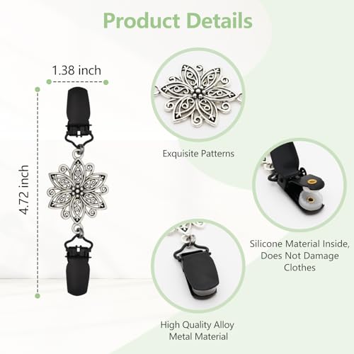 ROPAKED 3 Pcs Cinch Clips Vintage Dress Clips Back Cinch Elastic Shawl Cardigan Collar Clip Fit Sweater Waist Cincher Clip Pant Waist Tightener Clothes for Women by ROPAKED - Image 4