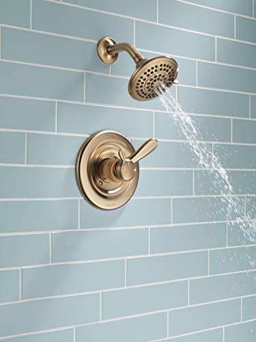 Delta Faucet Lahara 17 Series Dual-Function Shower Trim Kit With 5-Spray Touch-Clean Shower Head, Champagne Bronze T17238-Cz (Valve Not Included) #TOP6