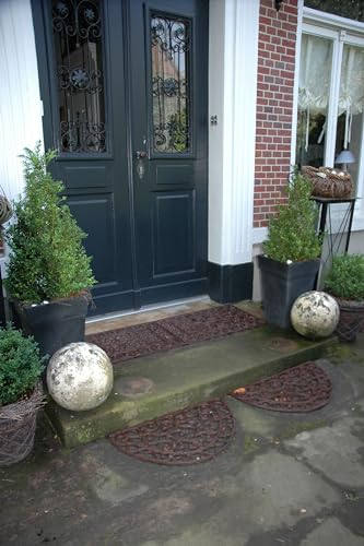 Esschert Design Schmutzfangmatte, Fußmatte in antik aus Gusseisen, rechteckig, ca. 72 cm x 46 cm