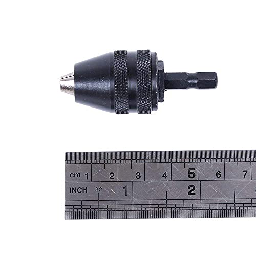 Autotoolhome 1/4-Inch Hex Shank Keyless Drill Chuck Quick Change Adapter Power Screwdriver To Drill Converter Conversion Conversion Tool #TOP7