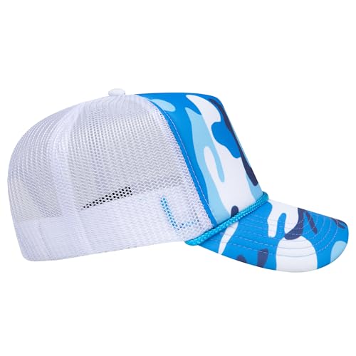 Image of OTTO Polyester Foam Front 5 Panel High Crown Mesh Back Trucker Hats in 97, Bulk, Wholesale