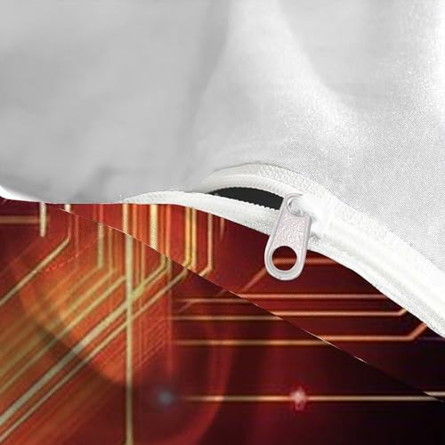 Housse de couette microfibre 220x240 anti-plis imprimé 3D - 5