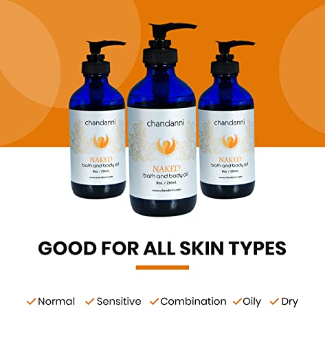 Chandanni 14 Organic Naked Body Massage Oil & Bath Oil (8Oz/236Ml) Made With Sesame, Sunflower thumb #3