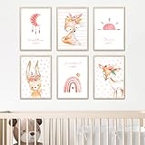 💕 [Tolle Geschenkidee: Die wundervoll illustrierten Poster eignen sich perfekt als Geschenk zur Geburt für Mädchen und Jungen - egal ob zum Kindergeburtstag, für die Babyparty oder zur Taufe. Sie sind ein Hingucker in jedem Kinderzimmer.
