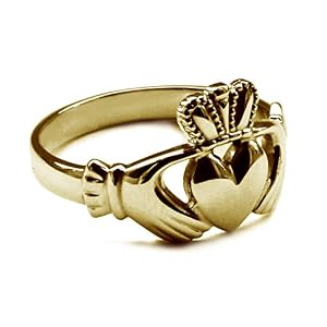 JM Jewellery Ltd Herren Claddagh Ring 9 Karat Gelbgold 13.5mm irische Herstellung JM Jewellery Ltd Herren Claddagh Ring 9 Karat Gelbgold 13.5mm irische Herstellung