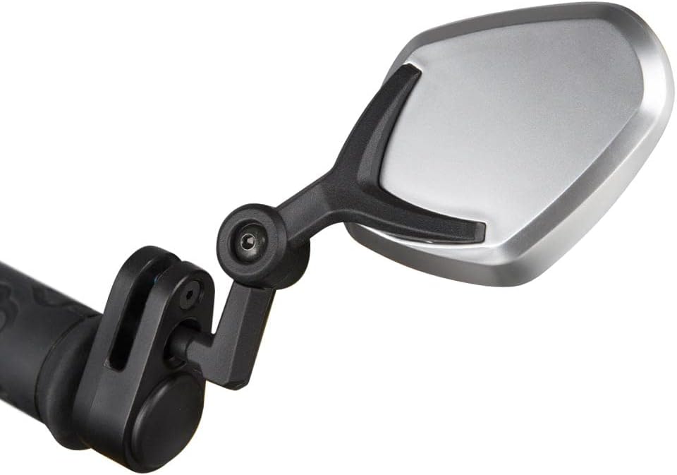 KiWAV Bicycle Bar End Mirrors Petal Silver Compatible for MTB Mountain Road Bike fit 7/8" Hollow Handlebar Sold as a Pair