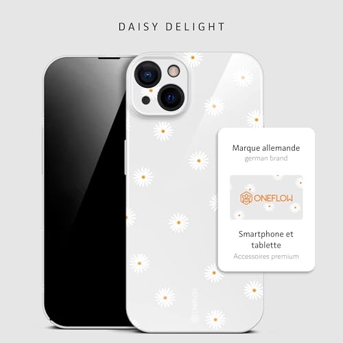 Coque iPhone 15 ONEFLOW marguerites rigide avec protection camera