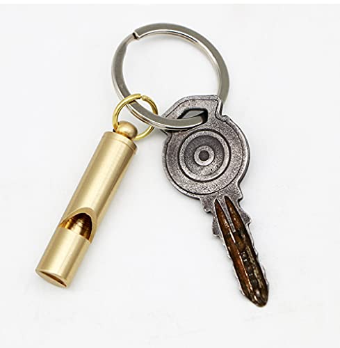 Apitos de emergência de metal de latão – 2 peças para adultos/crianças ao ar livre som alto SOS kit