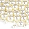 Naler 500 witte glazen ronde kunstkralen om sieraden te rijgen (diameter 4, 6, 8, 10 mm)