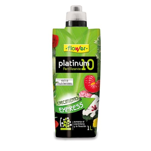 Flower - Fertilizante Líquido Platinum 10-1L | Bionutriente NPK 10-7-9 | Mejora Crecimiento y Desarrollo | Nutrición para Todo Tipo de Plantas | Crecimiento Express